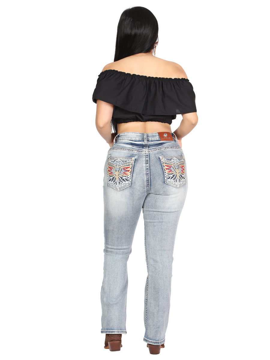 Women's Centenario Bootcut Denim Jeans - Light Blue 45325
