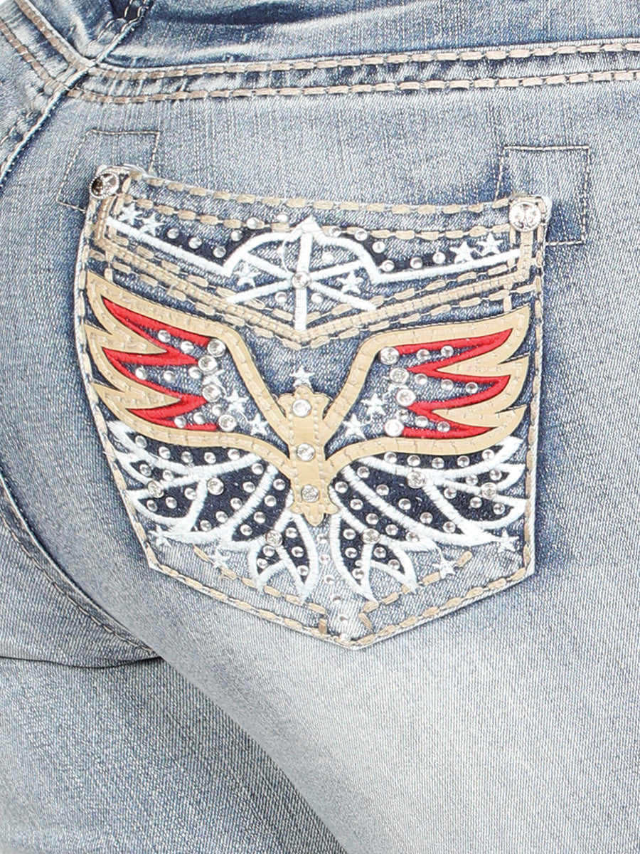 Women's Centenario Bootcut Denim Jeans - Light Blue 45325