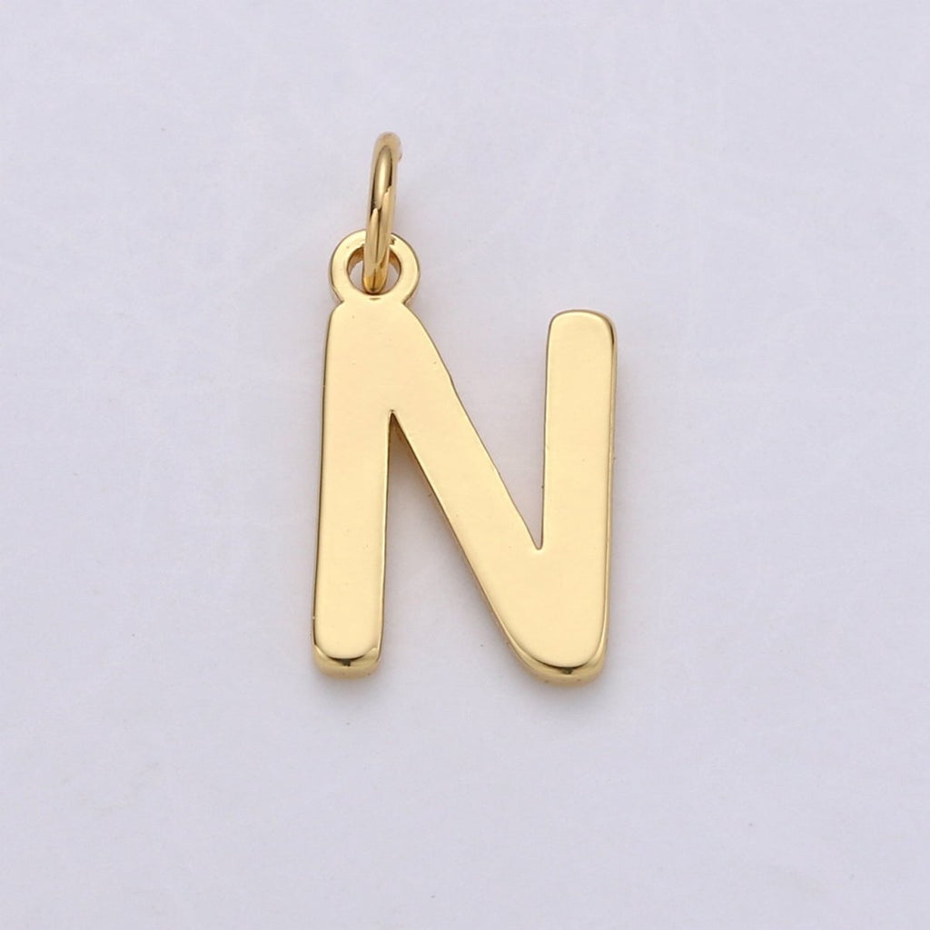 14k Gold Filled Personalized Initial Charm Initial Pendant, Letter Charm, Minimalist Alphabet Letter Charm, Monogram Charm Add On Charm A-113 to A-125