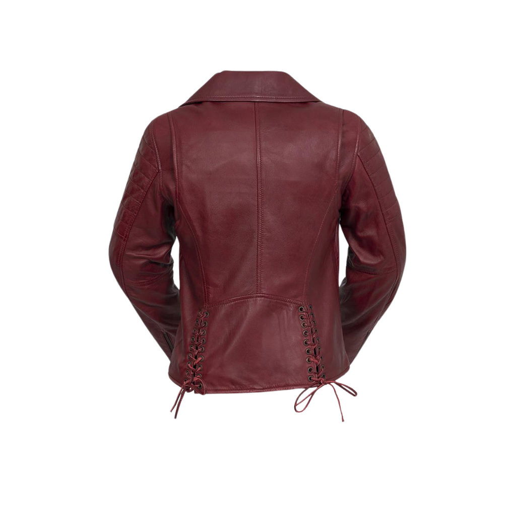 Elizabeth Women's Lambskin Leather Moto Jacket
