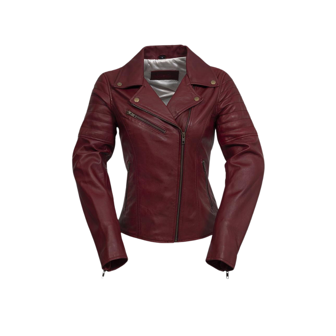 Elizabeth Women's Lambskin Leather Moto Jacket