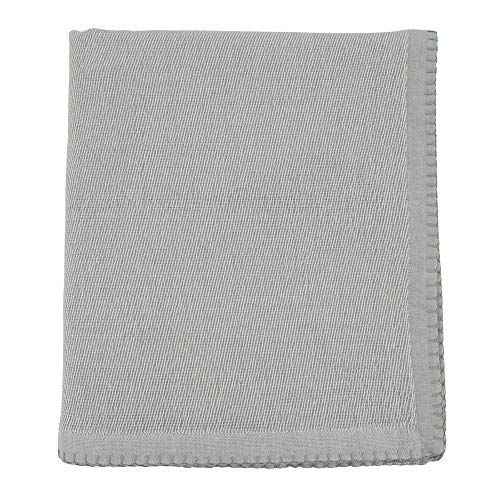 Fennco Styles Luxury Cotton Knit Whipstitch Throw Blanket 50" W X 60" L - Solid Blanket for Bed, Couch, Sofa, Home and Office Décor