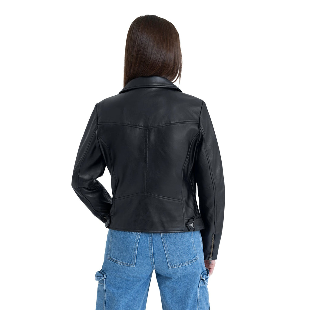 Adeline Women's Lambskin Asymmetrical Jacket