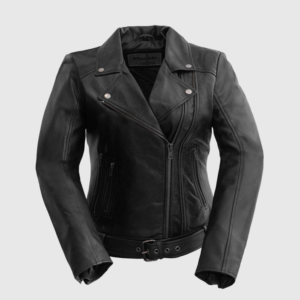 Adeline Women's Lambskin Asymmetrical Jacket