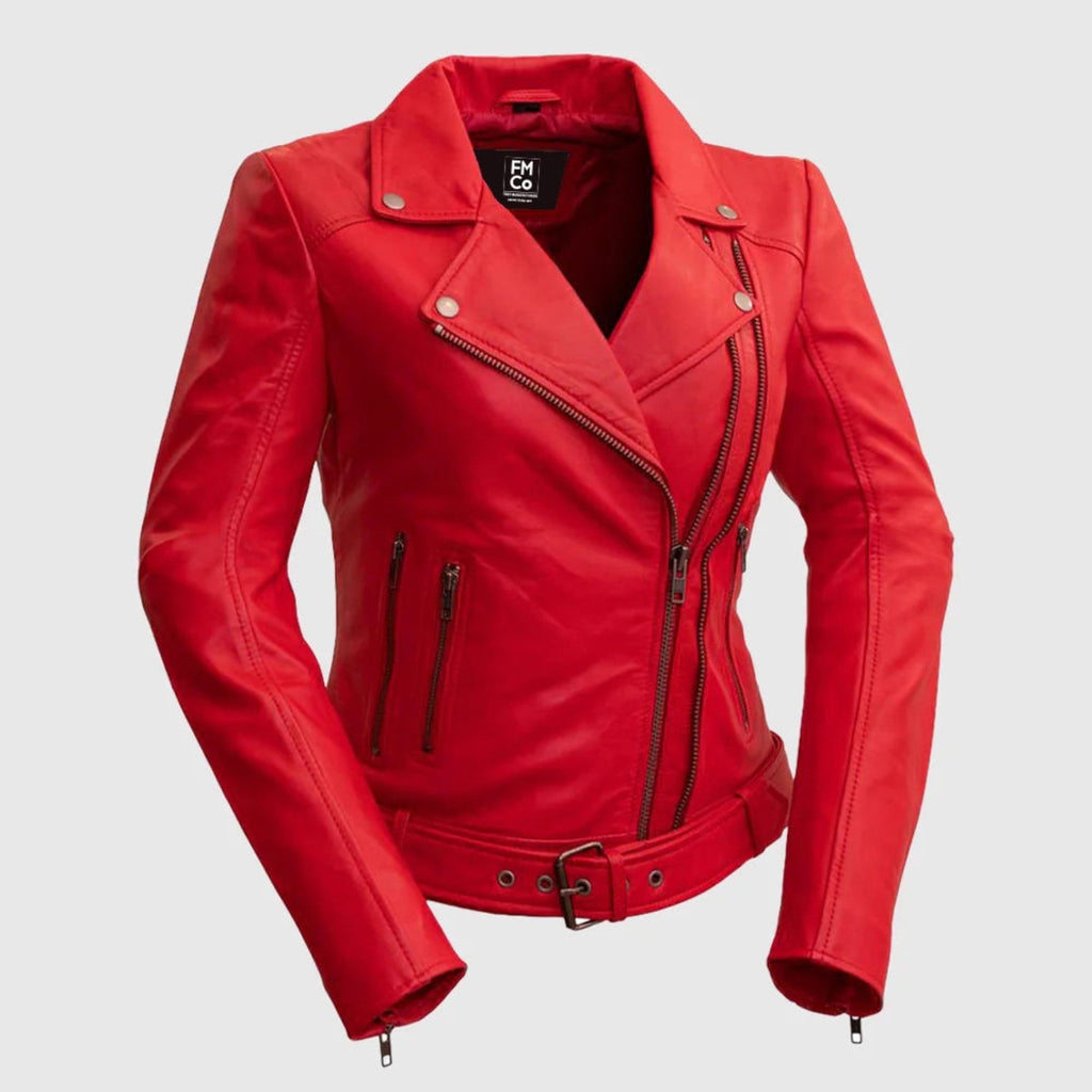 Adeline Women's Lambskin Asymmetrical Jacket