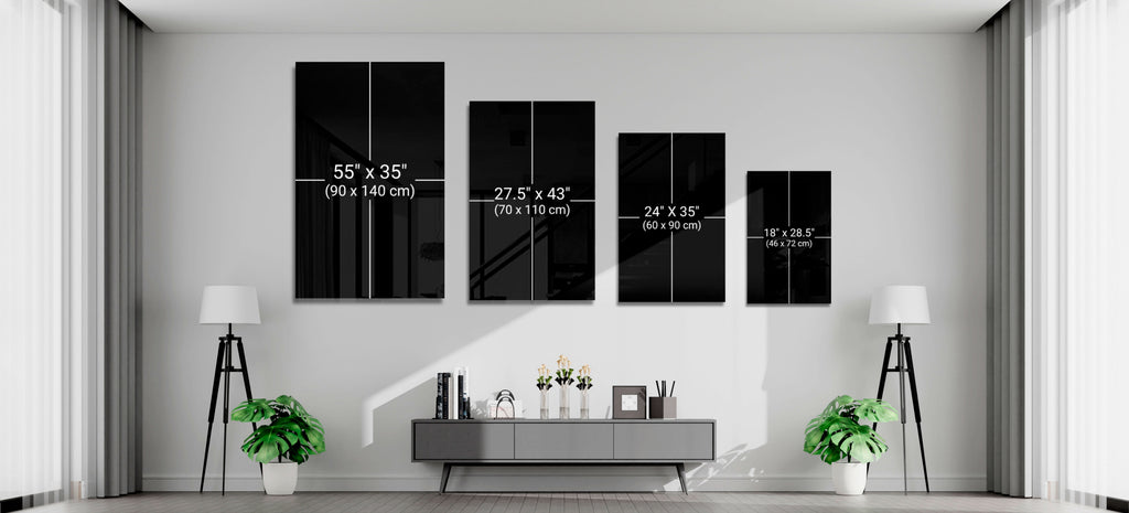 Golden Black Lily Elegance Glass Wall Art
