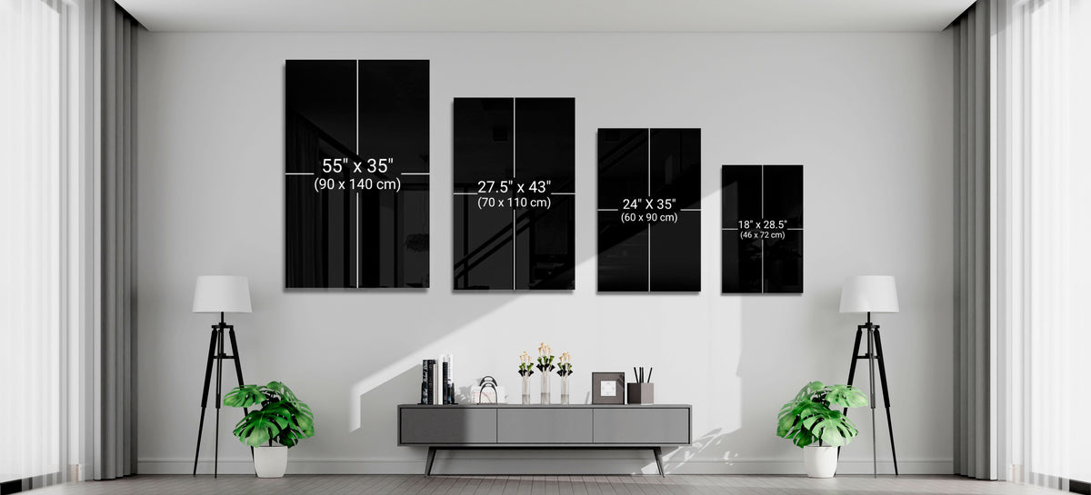 Golden Black Lily Elegance Glass Wall Art