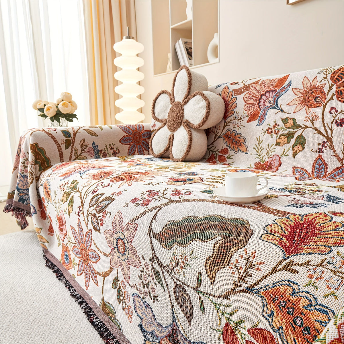 Floral Couch Cover – Heavy Duty Dog Proof & Bed Bug Resistant Sofa Protector