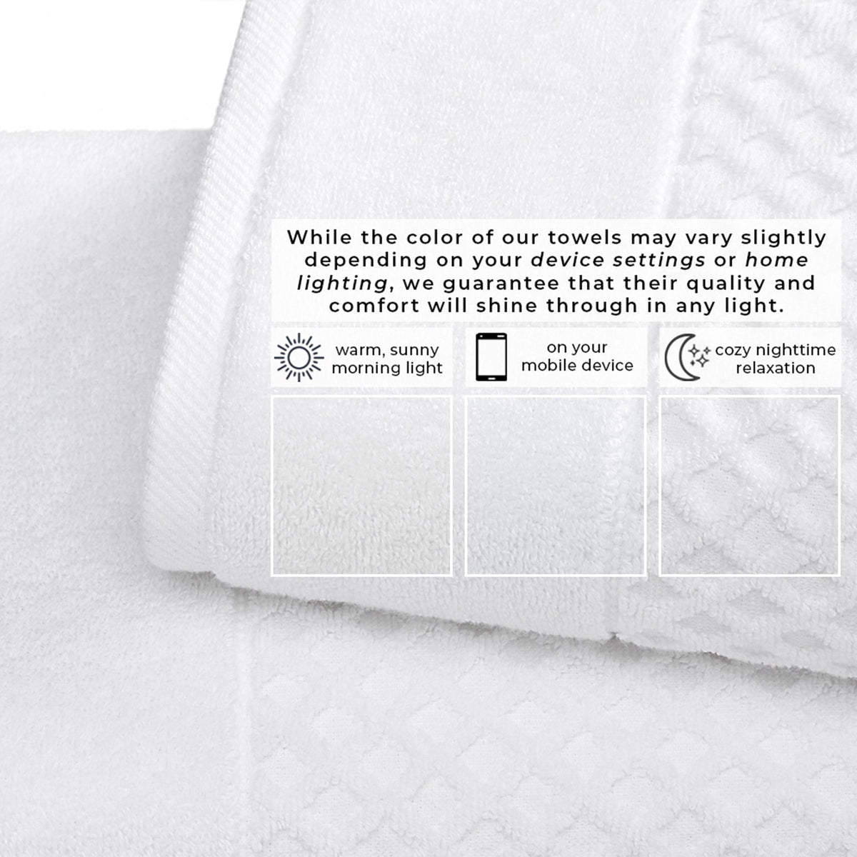 Cotton Diamond Waffle Weave Bath Towel Set - Grayson Collection