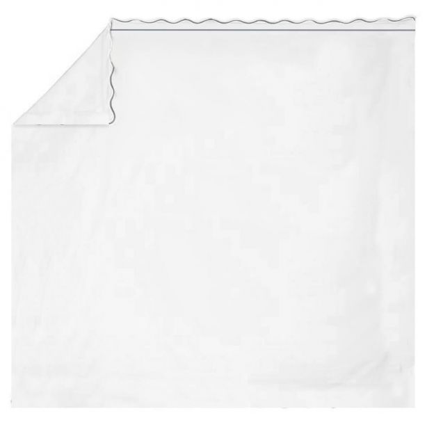 400TC Cotton Scallop Embroidery & Border Sateen Solid Sheet Set
