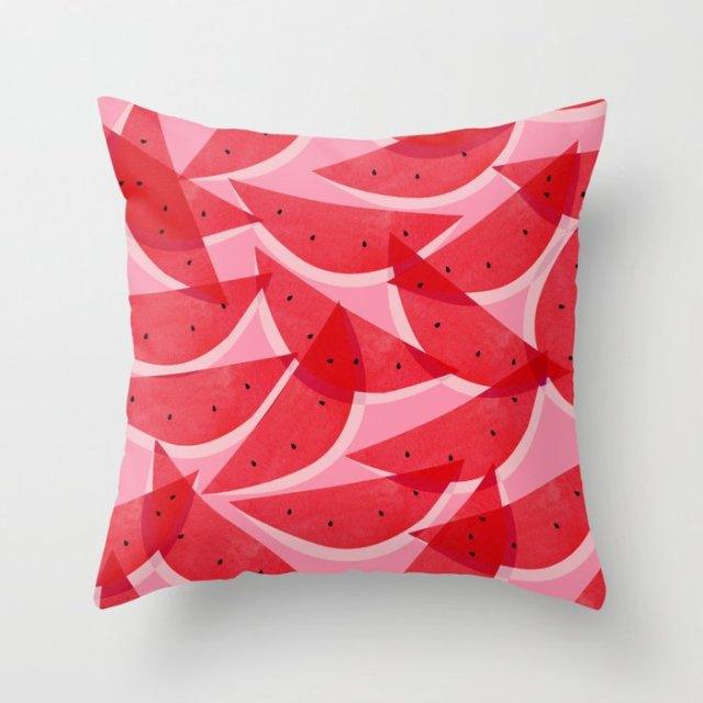 New Creative Red Cushion Case Hot Modern Home Outdoor Decorative Geometry Square Pillow Case Decorative Pillows Case Sofa Couch Seat Polyester Pillows Covers 45x45CM