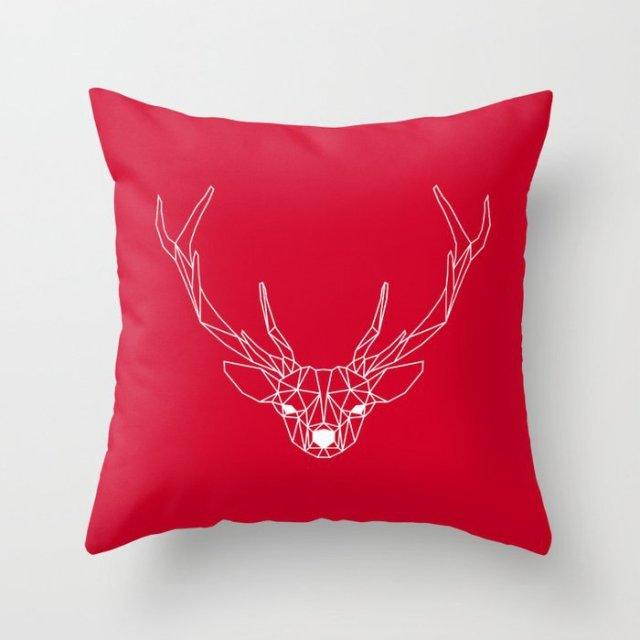 New Creative Red Cushion Case Hot Modern Home Outdoor Decorative Geometry Square Pillow Case Decorative Pillows Case Sofa Couch Seat Polyester Pillows Covers 45x45CM