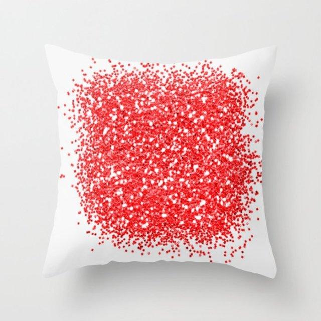 New Creative Red Cushion Case Hot Modern Home Outdoor Decorative Geometry Square Pillow Case Decorative Pillows Case Sofa Couch Seat Polyester Pillows Covers 45x45CM