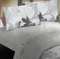 DaDa Bedding Jacquard Paisley Floral Leaves Flat Sheet & Pillow Cases Set - Twin 2-Pieces (FS8197)