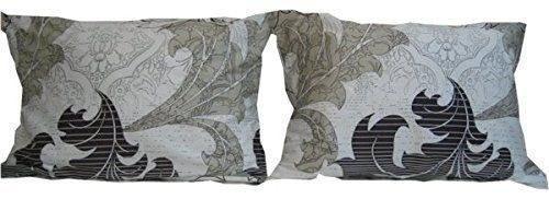 DaDa Bedding Jacquard Paisley Floral Leaves Flat Sheet & Pillow Cases Set - Twin 2-Pieces (FS8197)