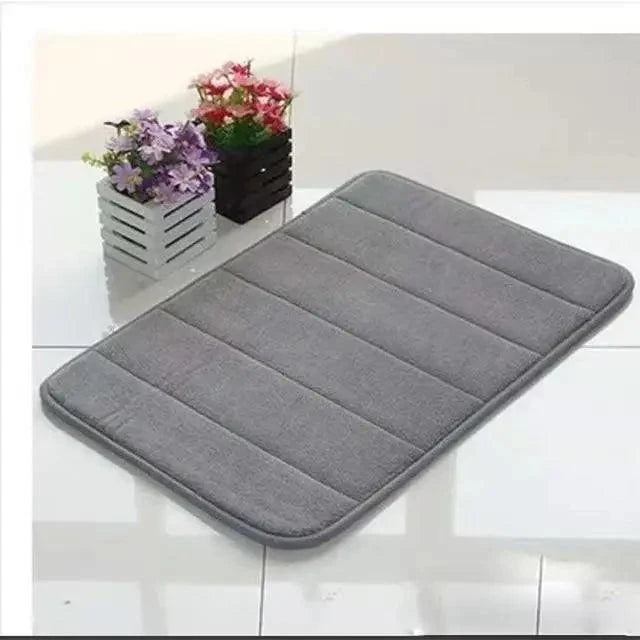 Soft Colorful Home Non-slip Comfortable Memory Foam Bath Mat Bathroom Carpet Water Absorbent Washable Toilet Rug Floor Mat