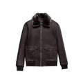 Nicola Men's Sheepskin with Fur Collar Jacket