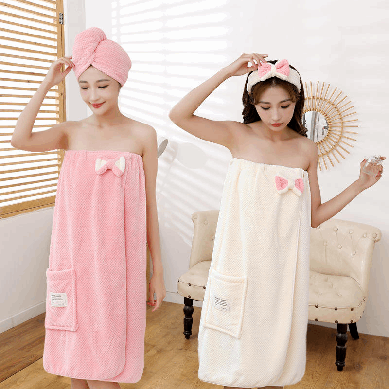 5 Piece Solid Print Bath Towel Spa Set