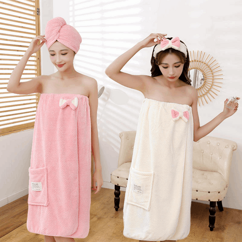 5 Piece Solid Print Bath Towel Spa Set